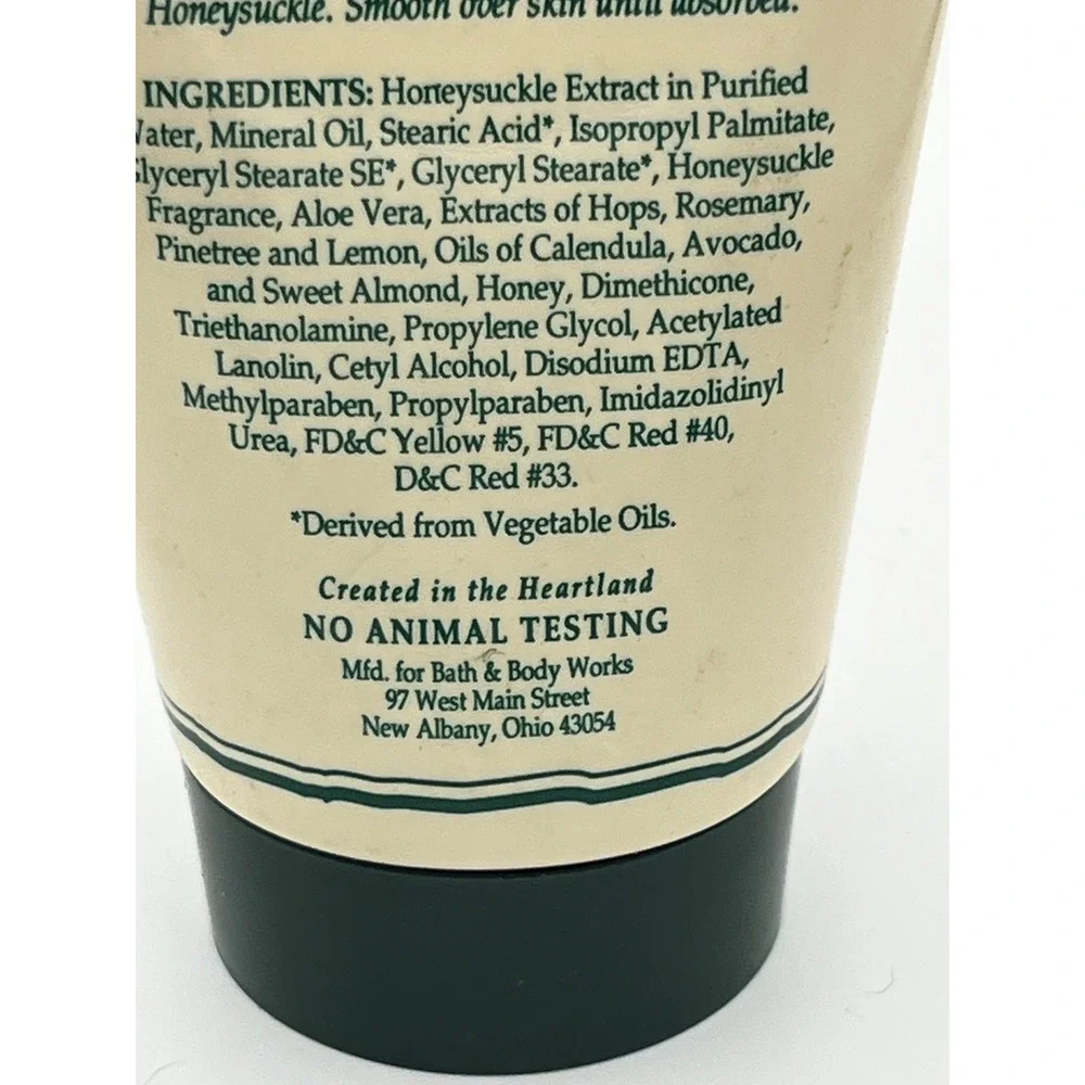 Vintage Bath & Body Works Honeysuckle Body Cream 4 oz Heartland Era Rare